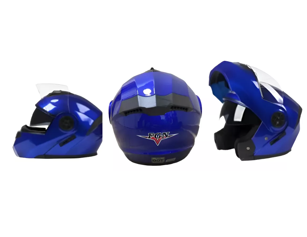 Casco Abatible Fgn Con Mica Transparente Y Gafas Polarizadas-1