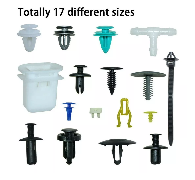 Caja 730 Clips Broche Retencion Plastico Lata Auto Tapabarro-2
