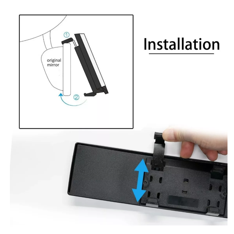 Espejo Retrovisor Universal Visor 27cm Panoramico Interior-3