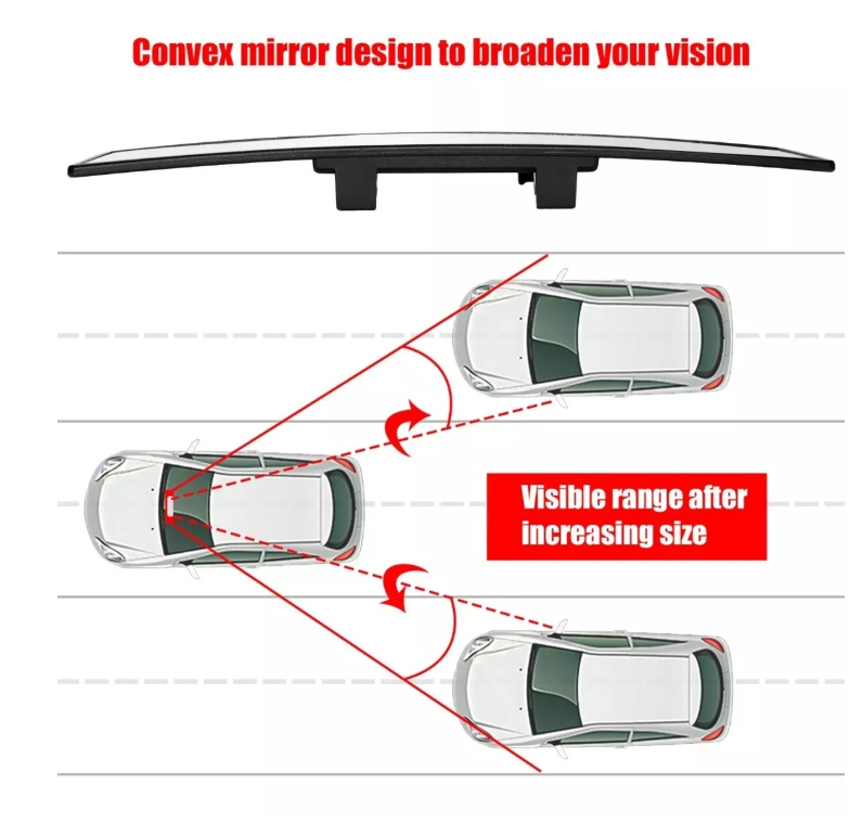 Espejo Retrovisor Universal Visor 27cm Panoramico Interior-6