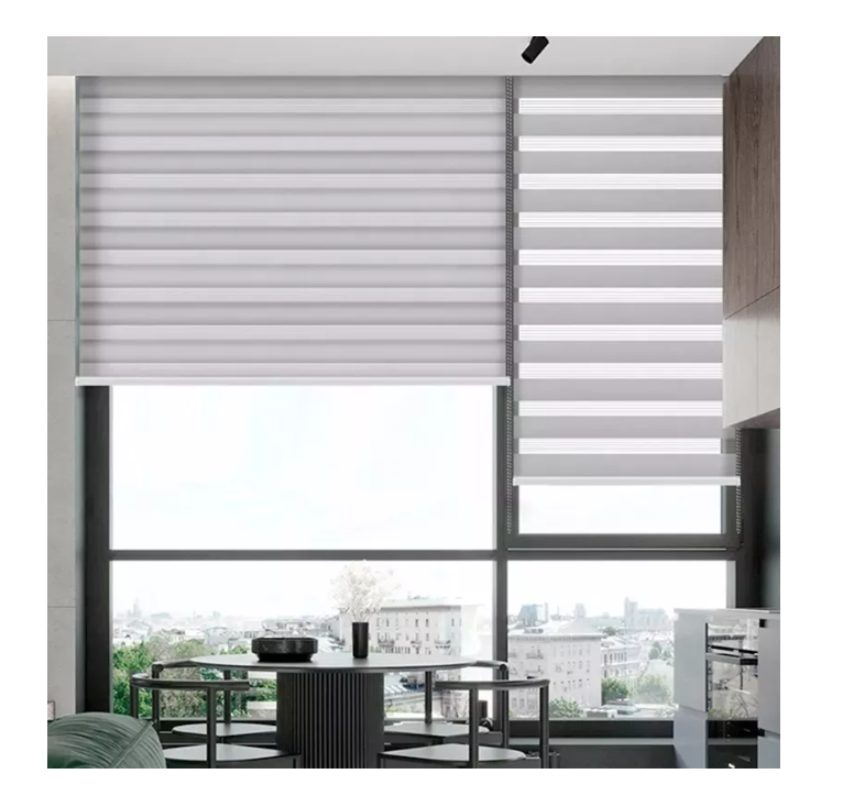Cortina Roller Doble Capa Duo Zebra Día Y Noche 240x240cm-1