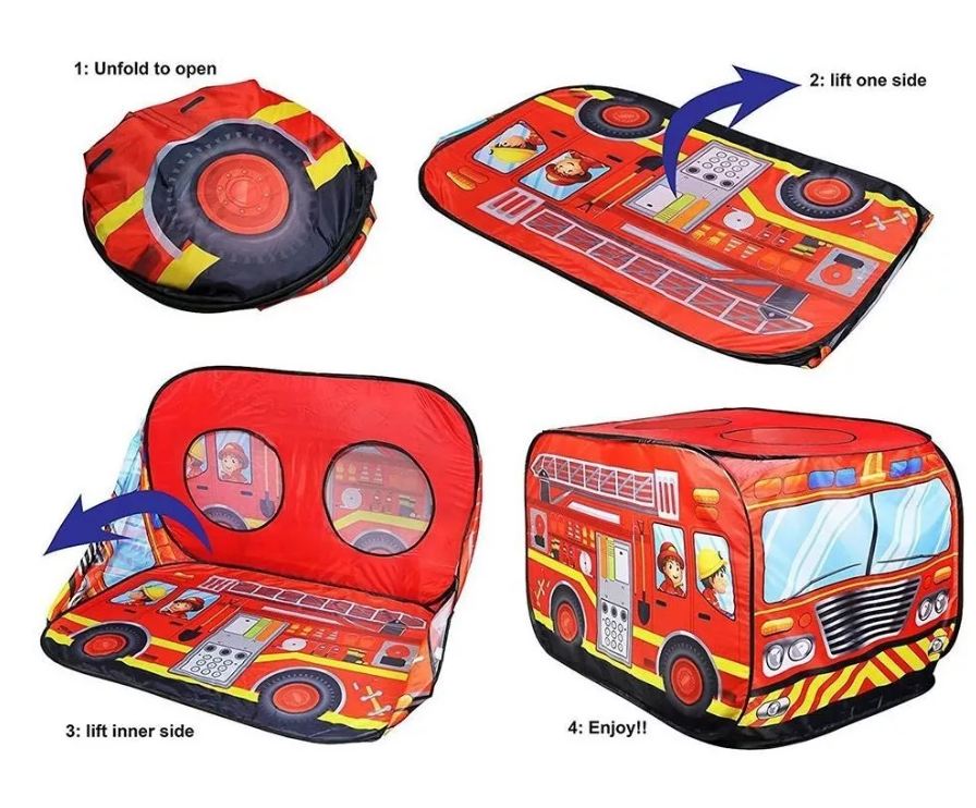 Carpa Infantil Auto Bomberos Niño-4