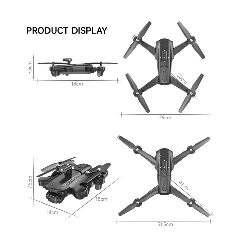 Mini Drone Doble Cámara Full Hd Wifi 2,4 Ghz Sensor Gravedad-2
