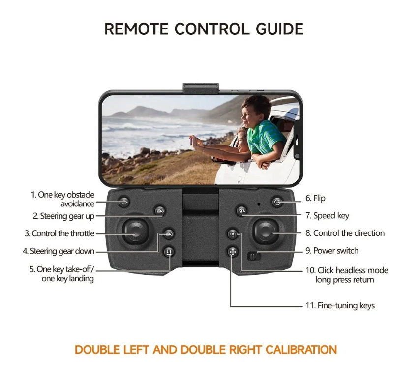 Mini Drone Doble Cámara Full Hd Wifi 2,4 Ghz Sensor Gravedad-3