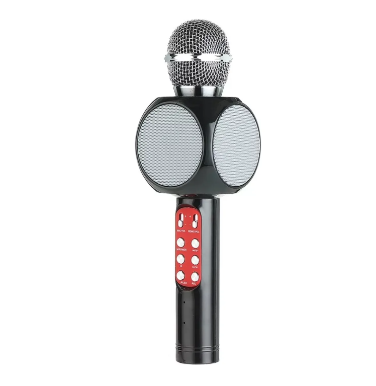 Microfono Inalambrico Karaoke Bocina Bluetooth Fm Radio Led-0