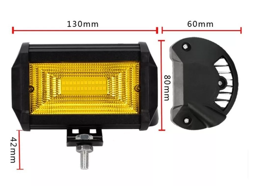 Barra Focos Neblineros Led 72w Expansion Amarillo Auto Moto-3