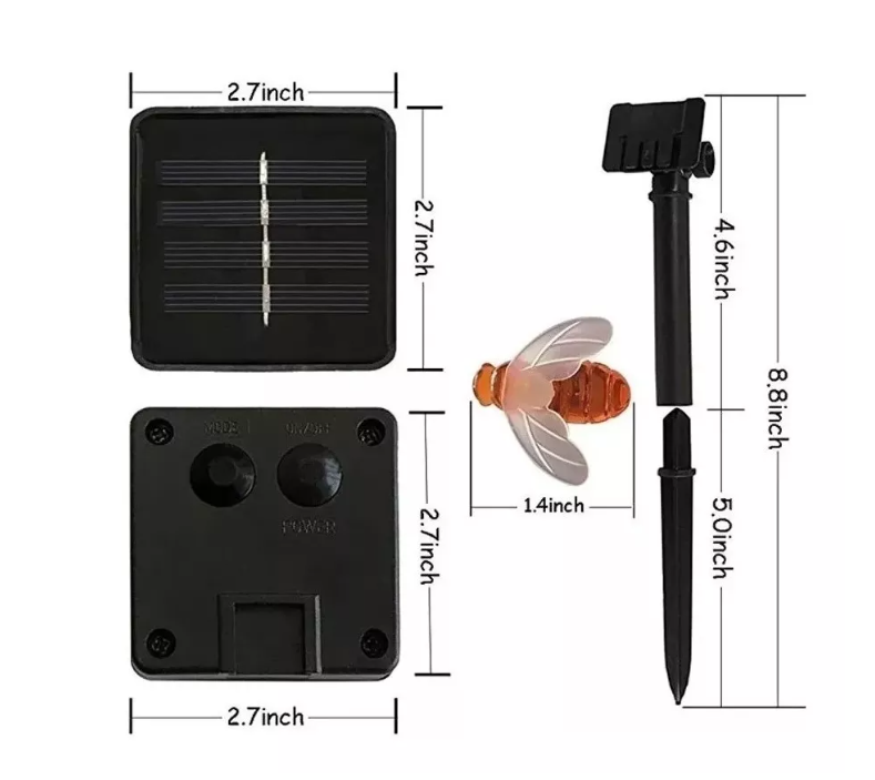 Lampara Guirnalda Luces Led Solar Abeja Calido 10m-1