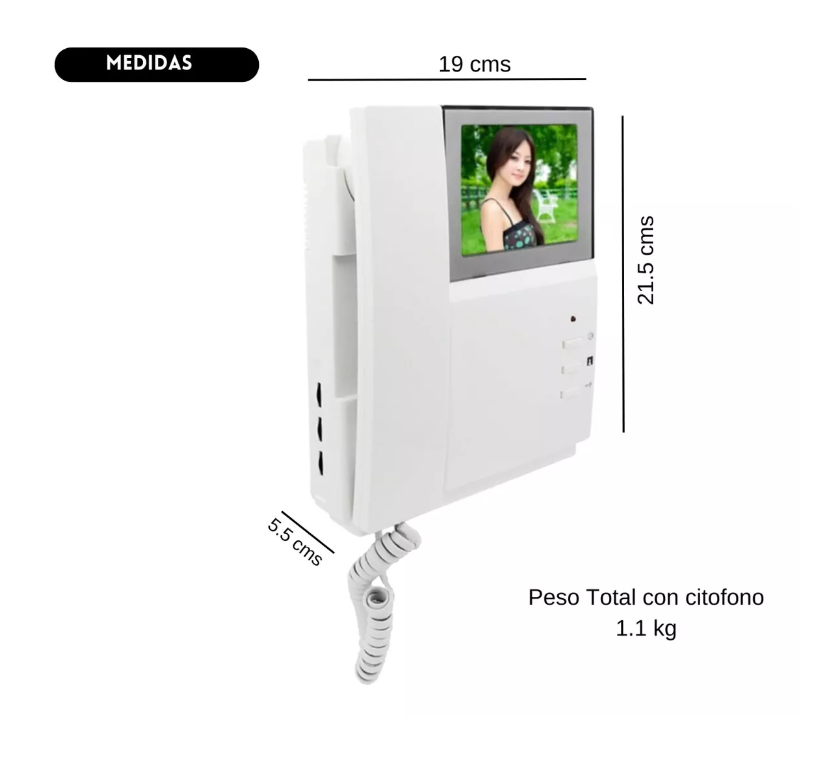 Video Portero Citofono Timbre Vision Nocturna Monitor Camara-1