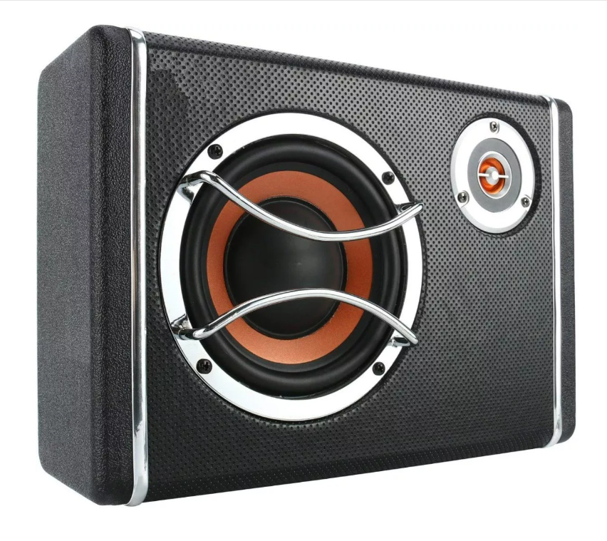 Subwoofer Plano Amplificador Parlante + Kit Instalación 12v-7