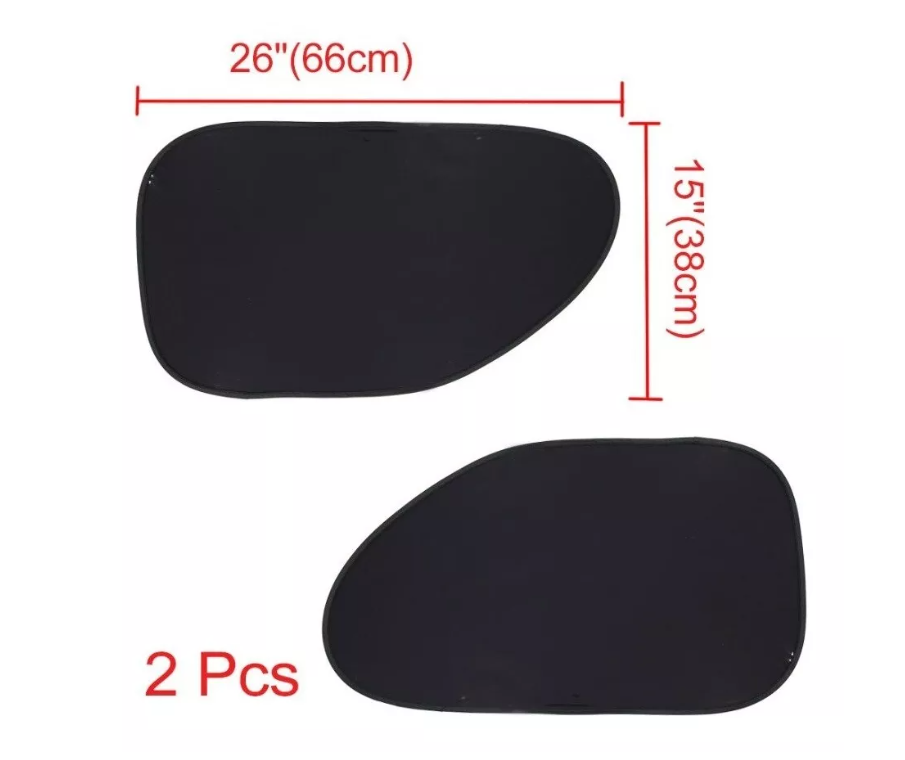 Kit Par Cortina Quitasol Parasol Ventana Para Auto 38x65cm-3