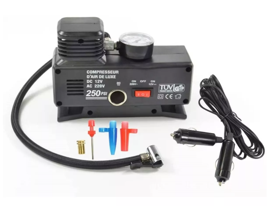 Compresor De Aire 250psi Doble Uso 12v Y 220v Auto Casa-0