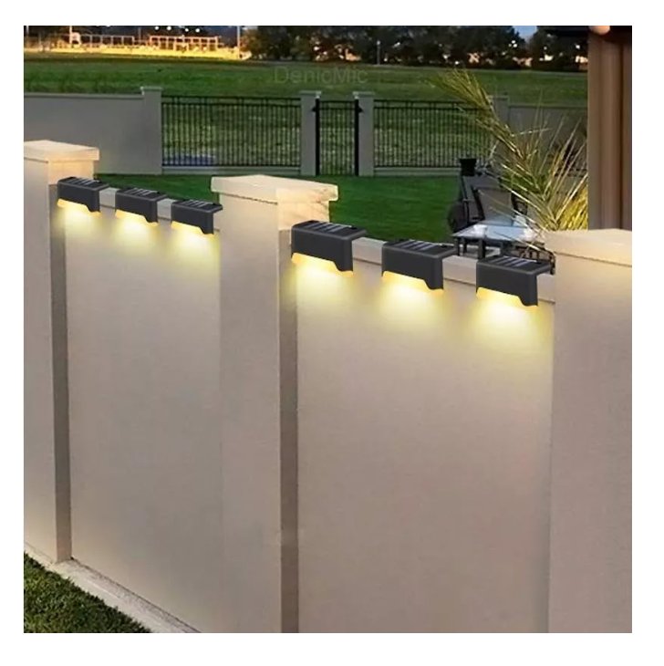 X16 Pack Luz Led Lampara Solar Balcon Escalera Pared Jardin-6