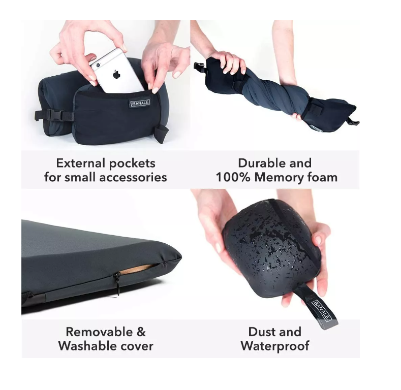 Almohada 3 En 1 Cojín Cuello Cervical Viaje Auto Hogar Avión-3
