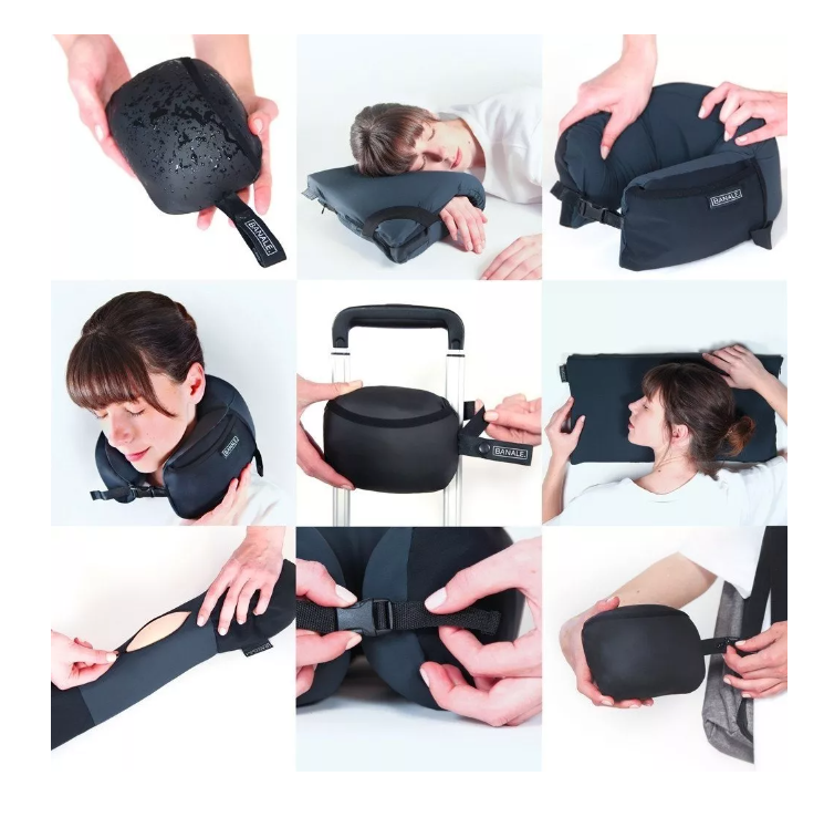 Almohada 3 En 1 Cojín Cuello Cervical Viaje Auto Hogar Avión-4
