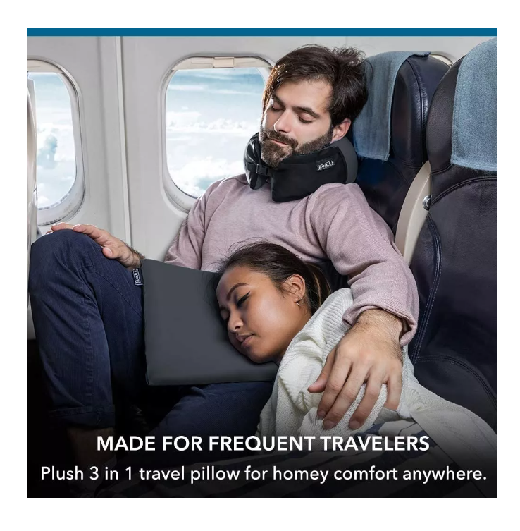 Almohada 3 En 1 Cojín Cuello Cervical Viaje Auto Hogar Avión-7