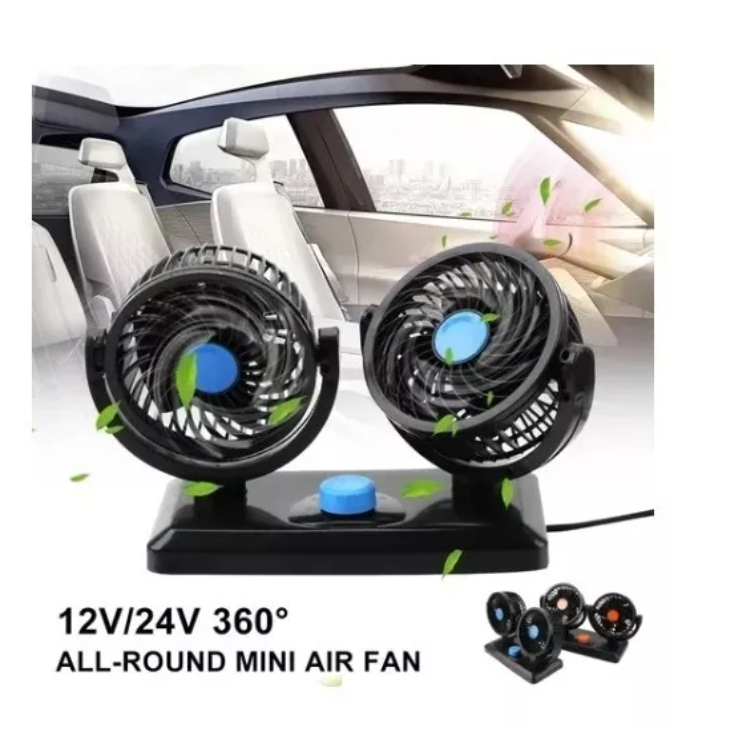Mini Ventilador Portátil Para Auto 12v° Doble-5