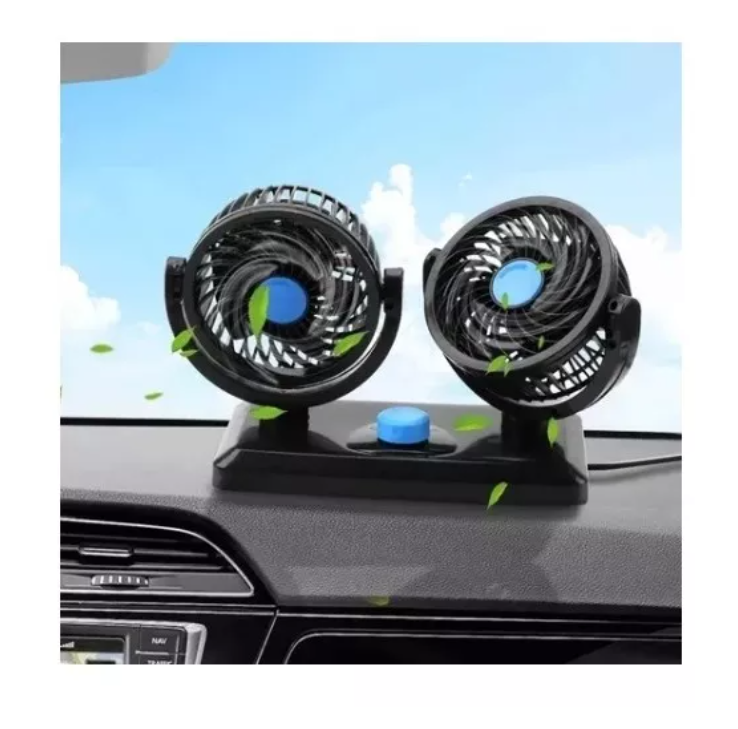 Mini Ventilador Portátil Para Auto 12v° Doble-1