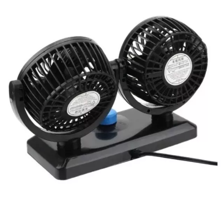Mini Ventilador Portátil Para Auto 12v° Doble-3