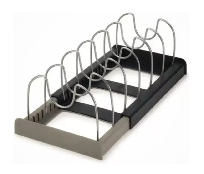 Organizador Tapas Ollas Expansible Estante Cocina Sartén-2