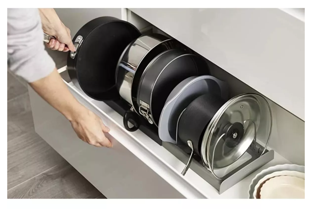Organizador Tapas Ollas Expansible Estante Cocina Sartén-6