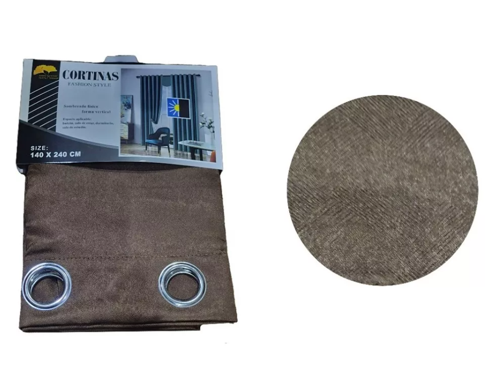 1 Paño Cortina Seda Doble Blackout Engomado 140x240cm-0