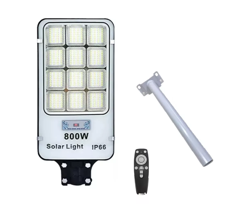 Foco Solar 800w Potente Luz Led Exterior + Soporte Blanco-0