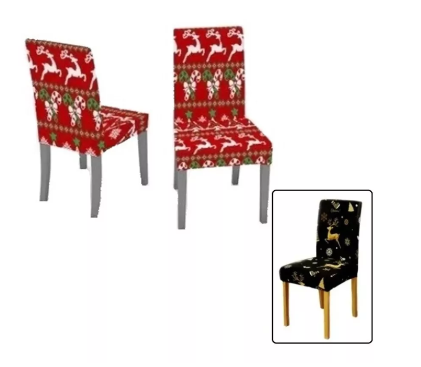 Set 6 Fundas Cubre Silla Decoración Navideña modelo 4-1