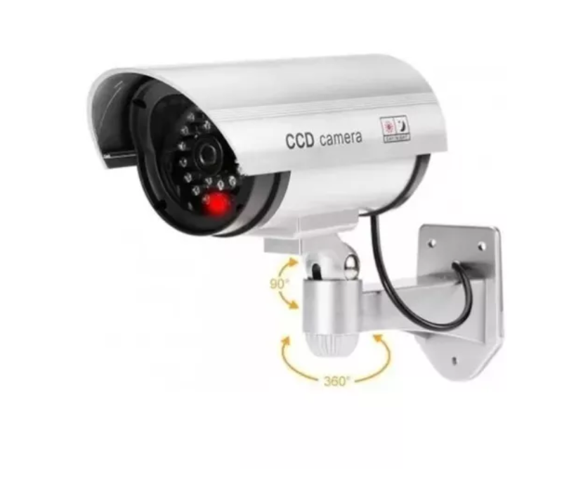 Cámara Seguridad Falsa Exterior Led-0