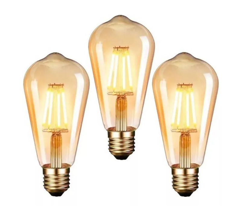 Pack 3 Vampolleta Led Tipo Edison 4 Watts Retro Vintage-0