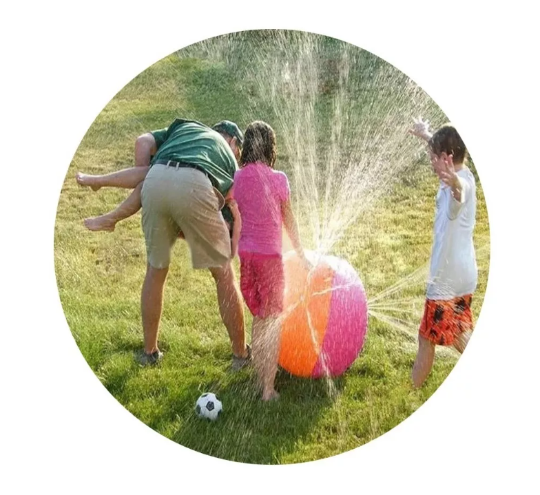 Pelota Inflable Lanza Agua Chorros Verano Piscina Para Niños-0