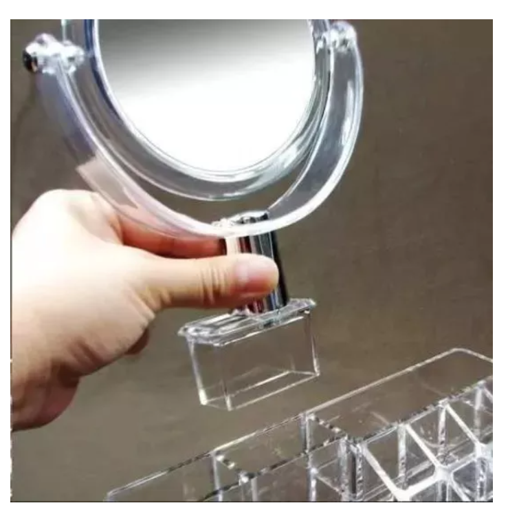 Caja Organizador Cosméticos Espejo Cosmetiqueros Maquillaje-2