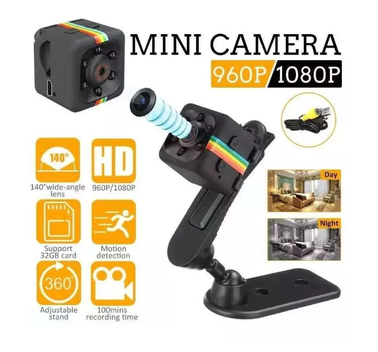 Mini Cámara Espía Sq11 Full Hd Visión Nocturna Deportes Auto-3