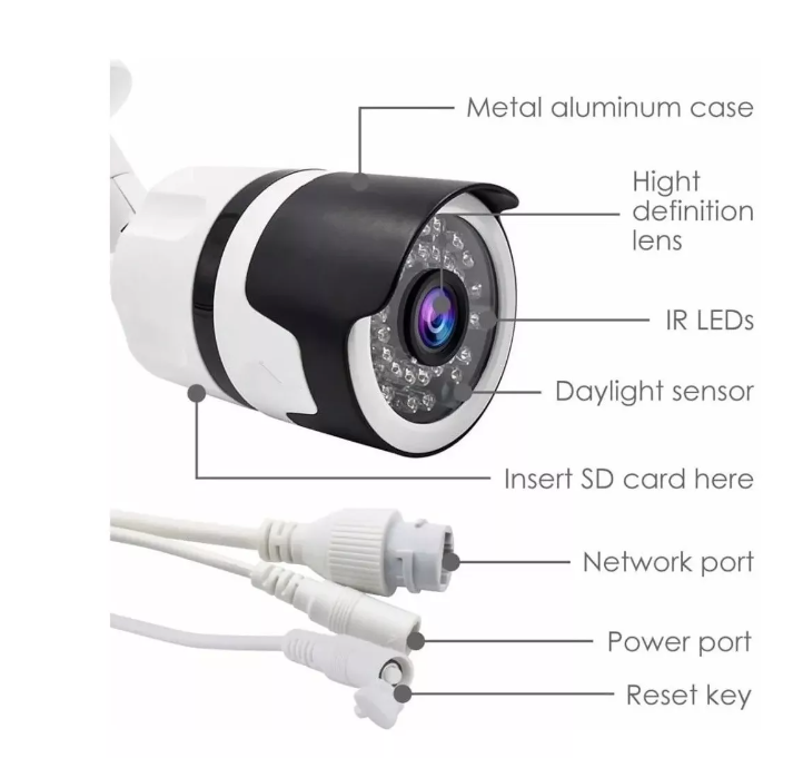 Camara Ip Wifi Inalambrica Exterior Hd Ip65 Nocturna 1080p-2