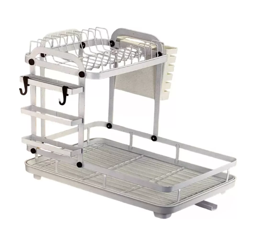 Secador Escurridor Loza Platos 2 Niveles Cocina Secaplatos-0