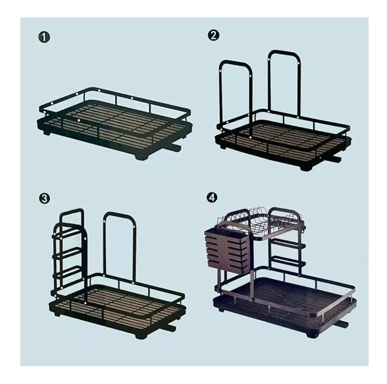 Secador Escurridor Loza Platos 2 Niveles Cocina Secaplatos-1