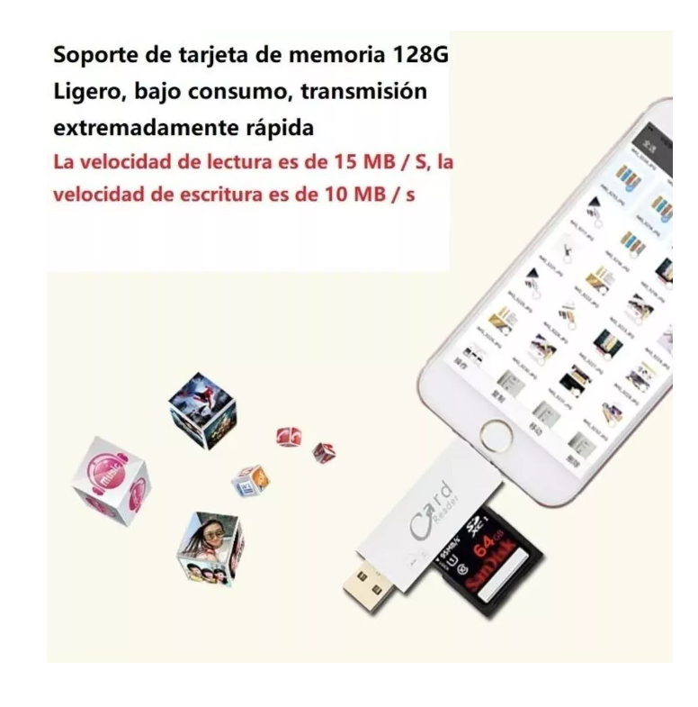 Lector Tarjeta Sd Tf Tablet Micro Usb Usb 3en1-6