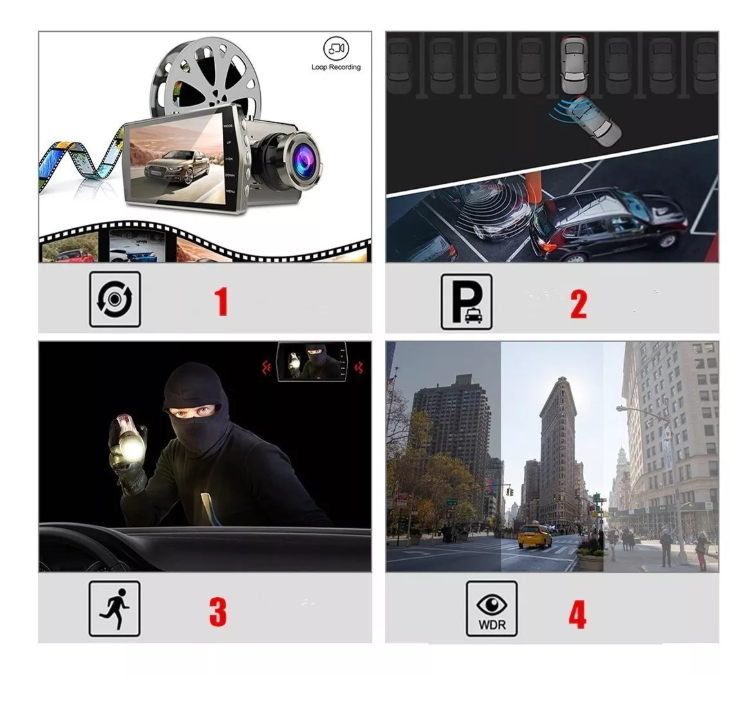Frontal Cámara De Auto Seguridad + Camara Retroceso Nocturna-4