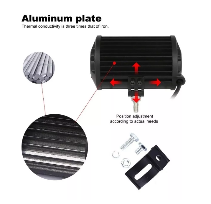 Pack 2 Focos Neblineros Led 72w Blanco Expansion Auto Moto-3