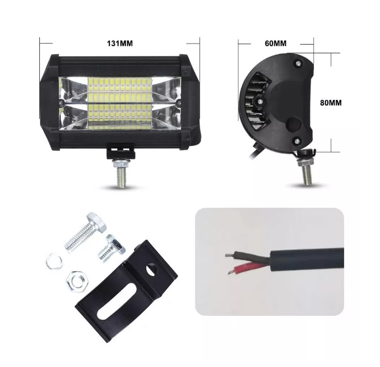 Pack 2 Focos Neblineros Led 72w Blanco Expansion Auto Moto-2