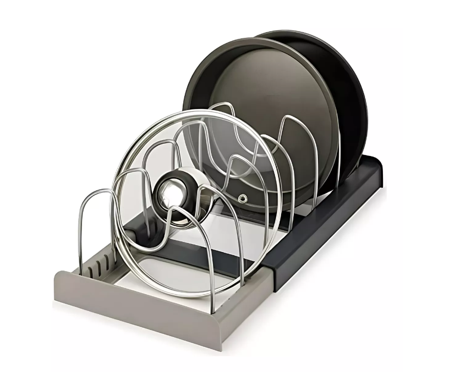 Organizador Tapas De Ollas Sartén Secado Expandible Multiuso-0