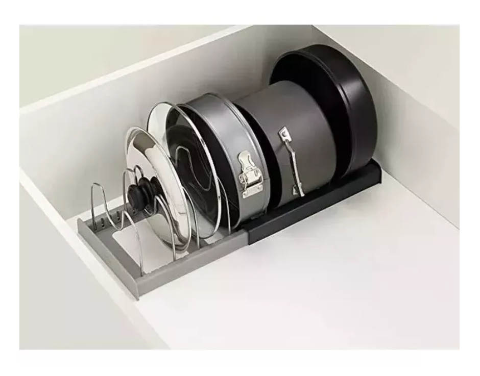 Organizador Tapas De Ollas Sartén Secado Expandible Multiuso-2