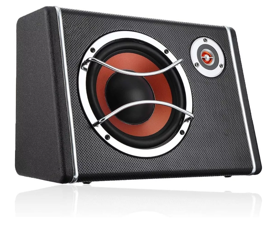 Subwoofer Ultrafino Amplificador Parlante + Kit Instalación-0