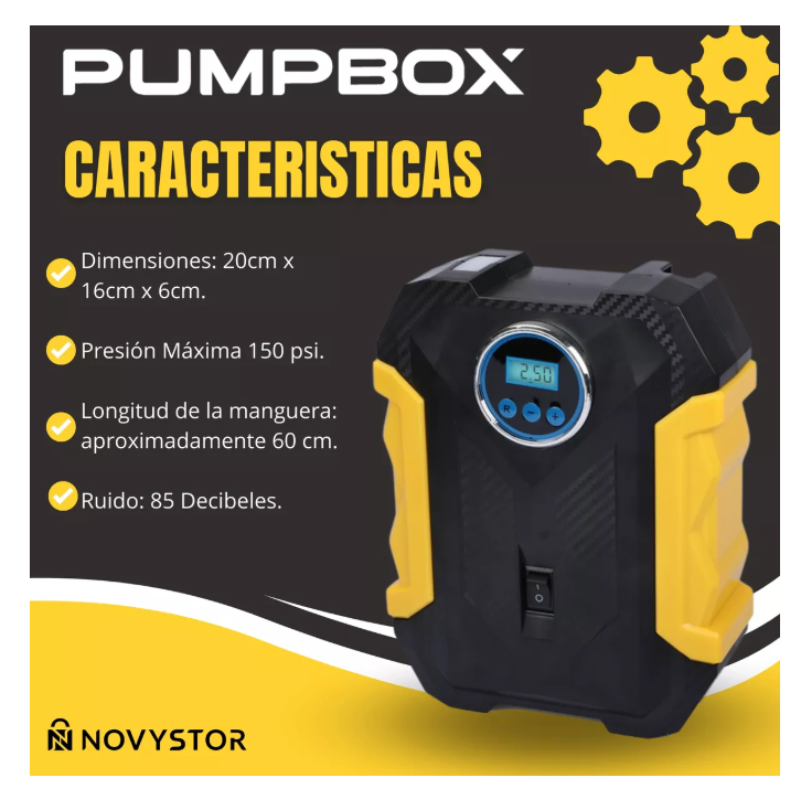 Compresor De Aire Portátil Digital 12v Todo Neumático-5