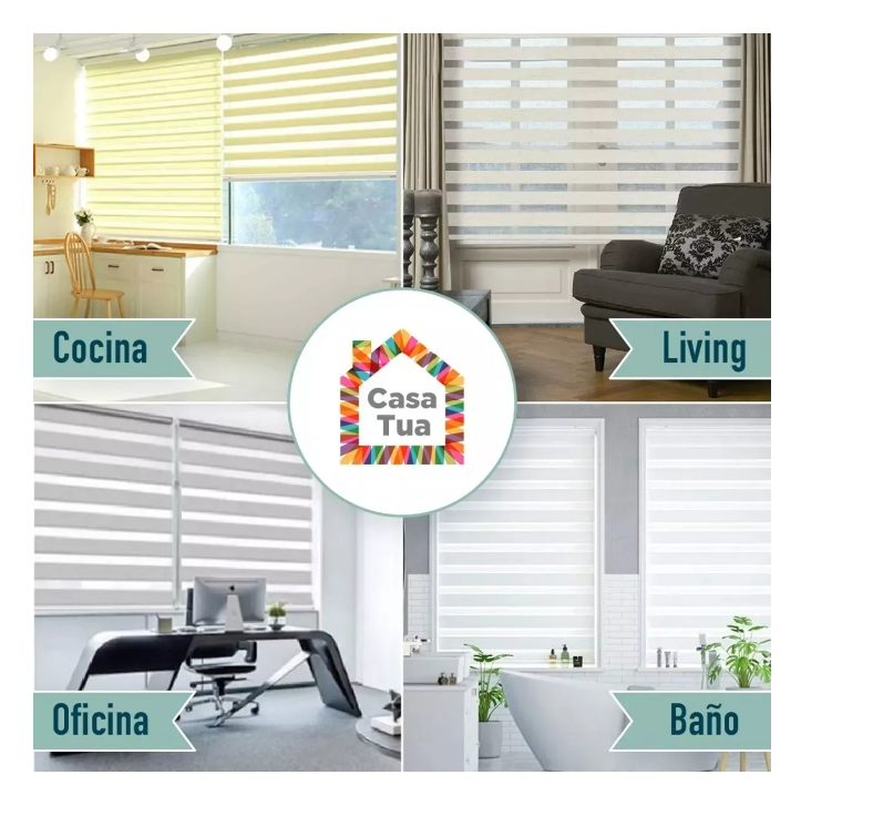 Cortina Roller Duo Zebra Día Y Noche Color Variado 60x200cm 2-6