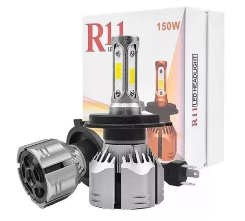Kit R11 Turbo Led H1 H3 H4 H7 H11 H13 9005 9006 880 12000lm-0