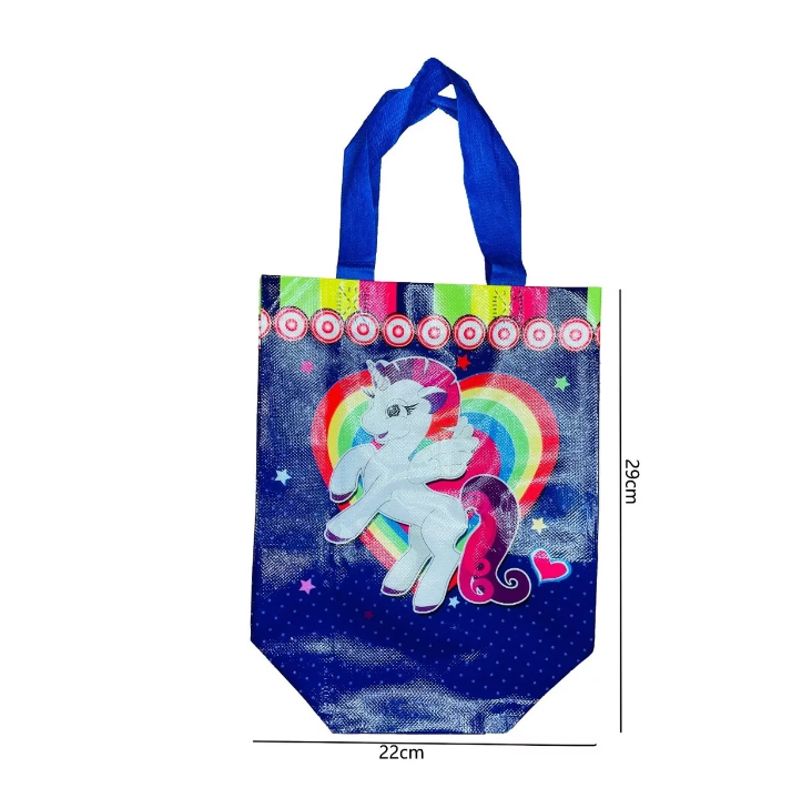 Pack12 Bolsa Reutilizable Unicornio D Compras Regalo 29x22cm-1
