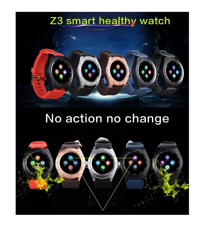 Reloj Smartwatch Z3 Camara Salud Pasos Cardiaca Deporte-1