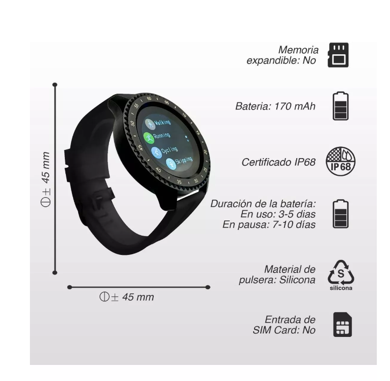 Reloj Smartwatch Z3 Camara Salud Pasos Cardiaca Deporte-4