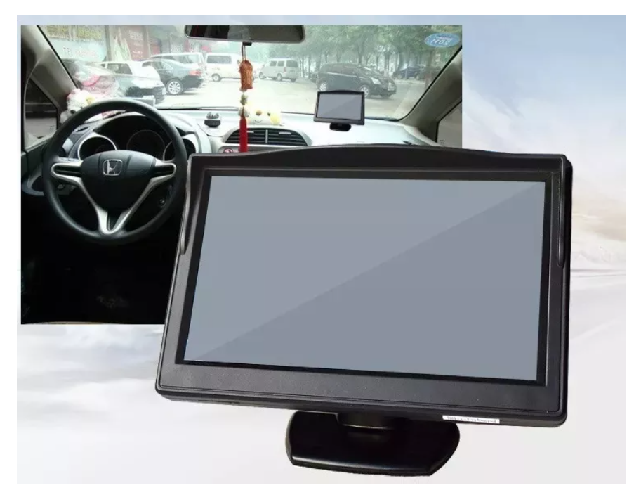 Pantalla 5 Monitor Ajustable Lcd Cámara Retroceso Auto 12v-4