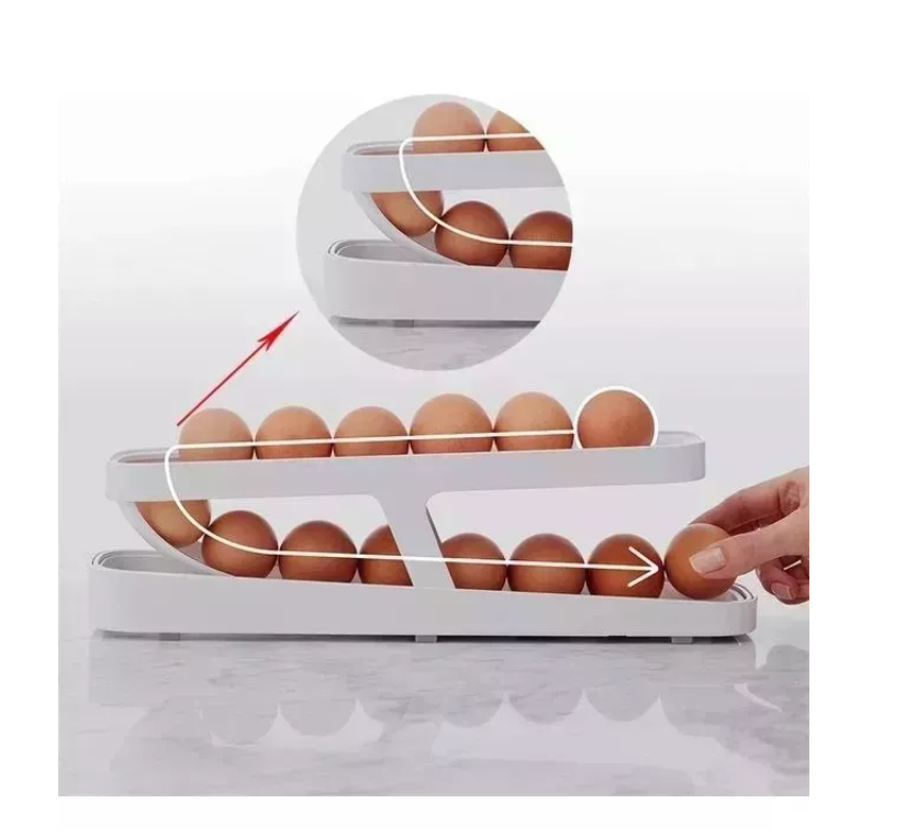 Kit 3 Organizador Huevos Rodantes Estante Especiero Tapas De-2
